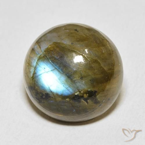 Labradorite Multicolore naturale da 15.88 ct, Rotondo, Traslucido