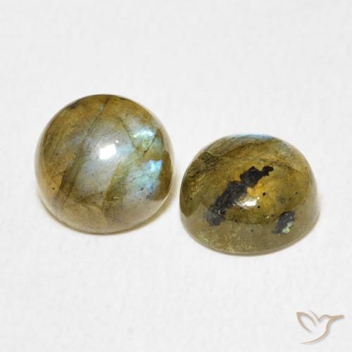 Gemme di Labradorite Multicolore naturale da 2.07 ct, Rotondo, Traslucido