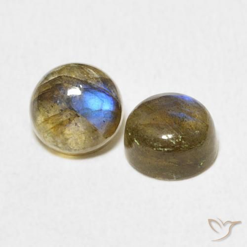 Gemme di Labradorite Multicolore naturale da 2.24 ct, Rotondo, Traslucido