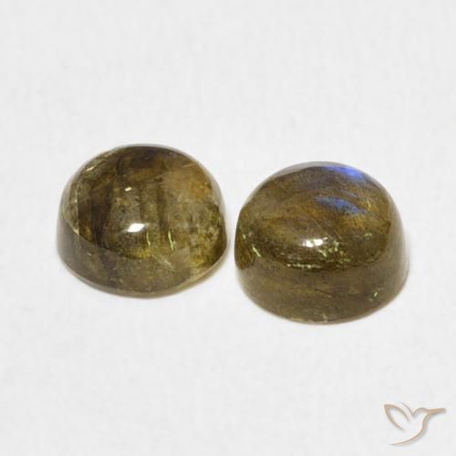 Gemme di Labradorite Multicolore naturale da 2.24 ct, Rotondo, Traslucido
