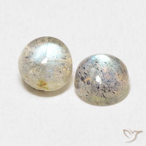 Gemme di Labradorite Multicolore naturale da 1.34 ct, Rotondo, Traslucido