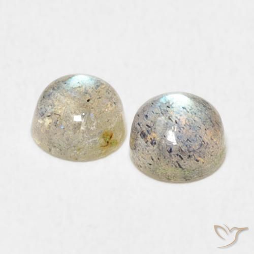 Gemme di Labradorite Multicolore naturale da 1.34 ct, Rotondo, Traslucido
