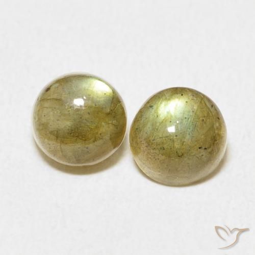 2.24ctw Naturale Multicolore Labradorite, Rotondo, Traslucido