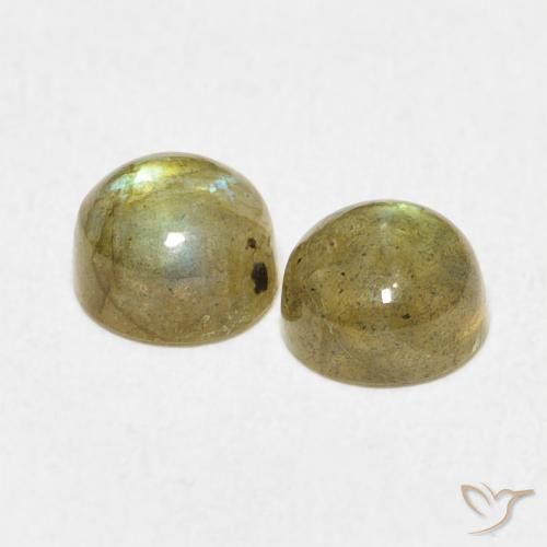 Gemme di Labradorite Multicolore naturale da 2.24 ct, Rotondo, Traslucido