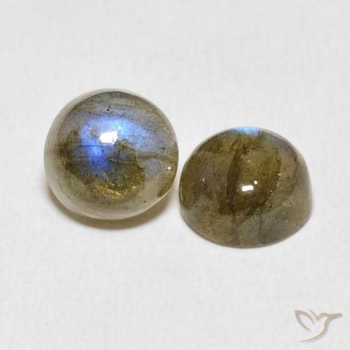 Gemme di Labradorite Multicolore naturale da 3.49 ct, Rotondo, Traslucido