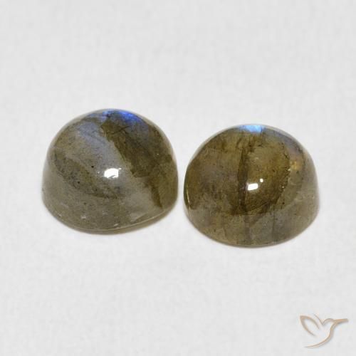 Gemme di Labradorite Multicolore naturale da 3.49 ct, Rotondo, Traslucido