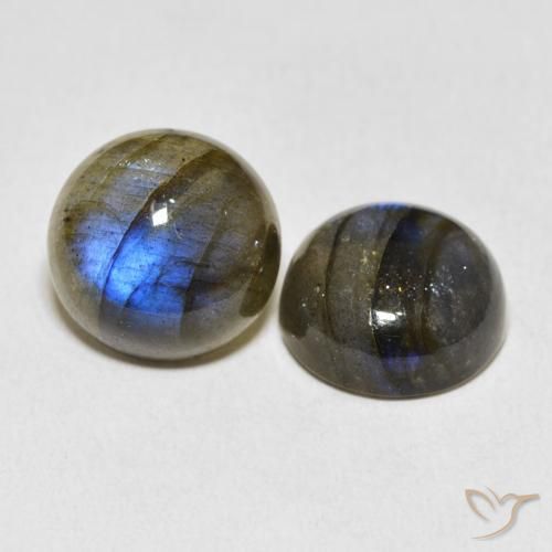 Gemme di Labradorite Multicolore naturale da 13.86 ct, Rotondo, Traslucido