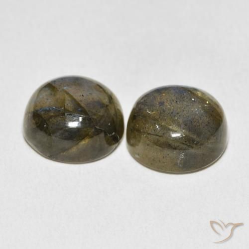 Gemme di Labradorite Multicolore naturale da 15.42 ct, Rotondo, Traslucido