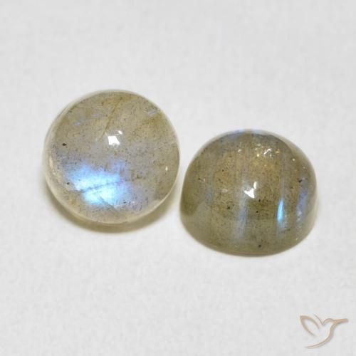Gemme di Labradorite Multicolore naturale da 3.61 ct, Rotondo, Traslucido