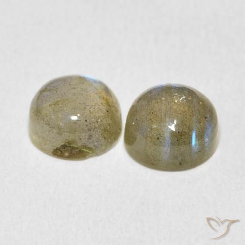 Gemme di Labradorite Multicolore naturale da 3.61 ct, Rotondo, Traslucido