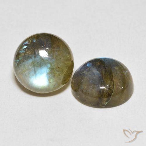 Gemme di Labradorite Multicolore naturale da 14.02 ct, Rotondo, Traslucido