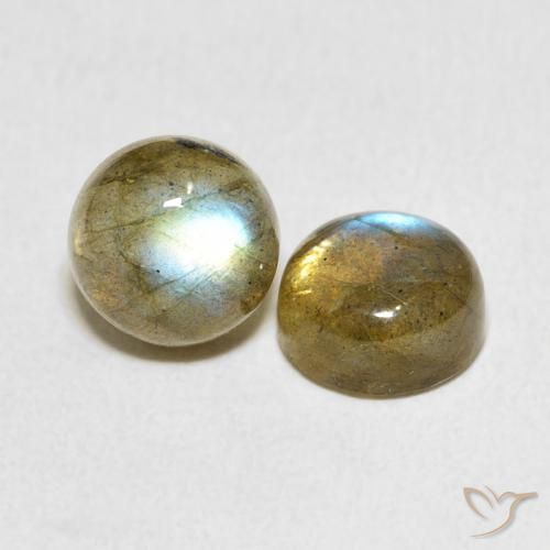 Gemme di Labradorite Multicolore naturale da 5.00 ct, Rotondo, Traslucido