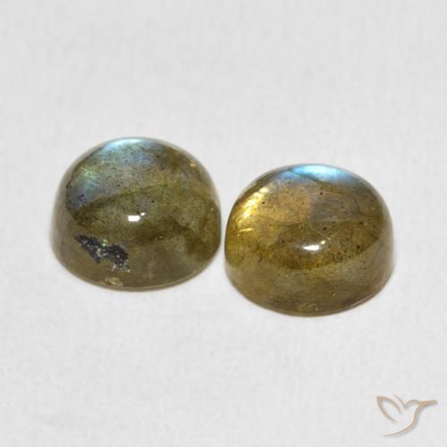 Gemme di Labradorite Multicolore naturale da 5.00 ct, Rotondo, Traslucido