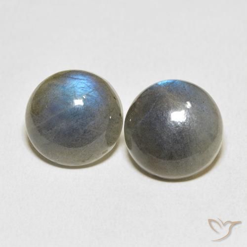 12.21ctw Naturale Multicolore Labradorite, Rotondo, Traslucido