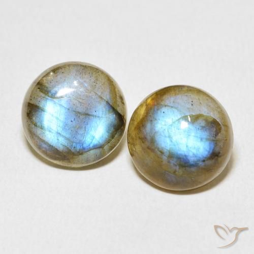 11.18ctw Naturale Multicolore Labradorite, Rotondo, Traslucido
