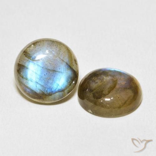 Gemme di Labradorite Multicolore naturale da 11.18 ct, Rotondo, Traslucido