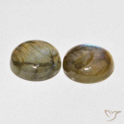 Gemme di Labradorite Multicolore naturale da 11.18 ct, Rotondo, Traslucido