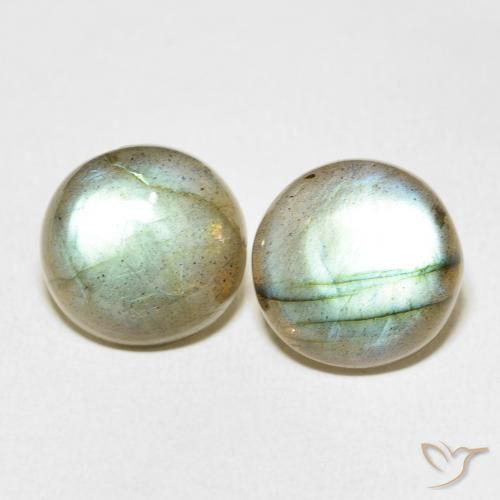 13.90ctw Naturale Multicolore Labradorite, Rotondo, Traslucido