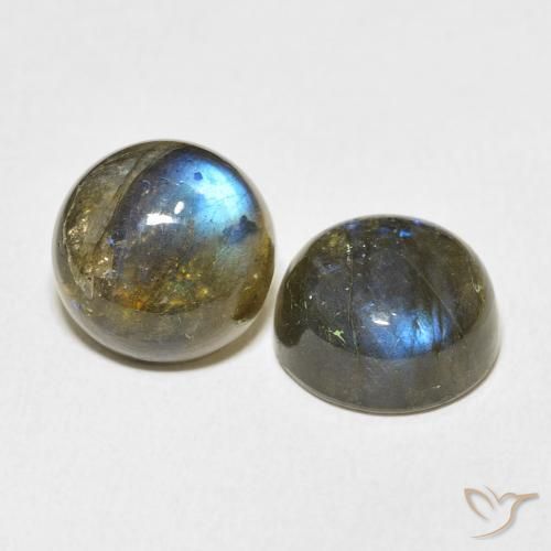 Gemme di Labradorite Multicolore naturale da 15.47 ct, Rotondo, Traslucido