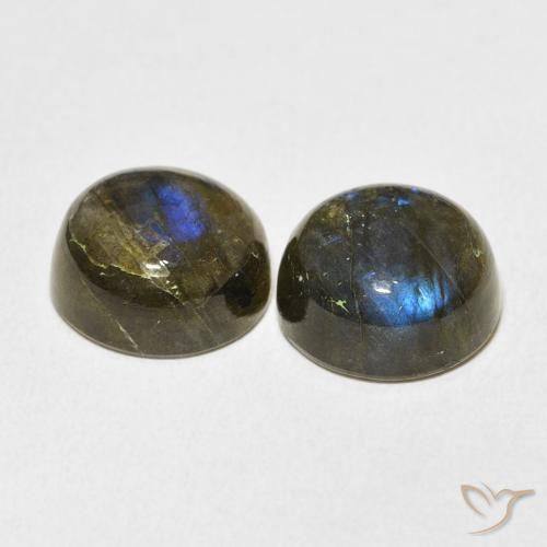Gemme di Labradorite Multicolore naturale da 15.47 ct, Rotondo, Traslucido