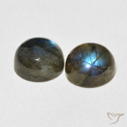 Gemme di Labradorite Multicolore naturale da 9.31 ct, Rotondo, Traslucido