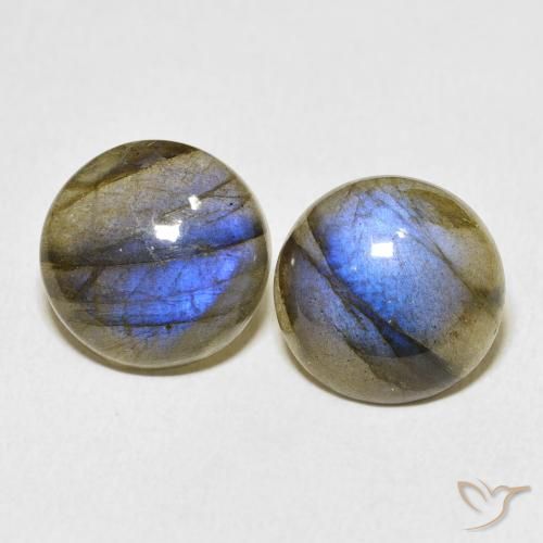 12.98ctw Naturale Multicolore Labradorite, Rotondo, Traslucido