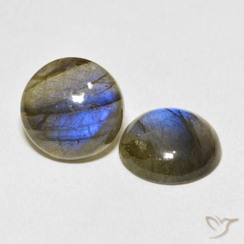 Gemme di Labradorite Multicolore naturale da 12.98 ct, Rotondo, Traslucido
