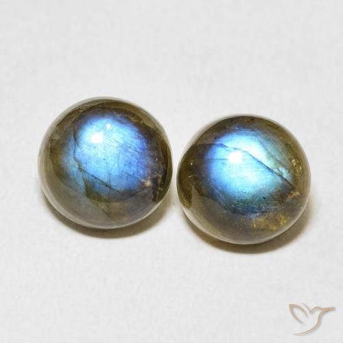 7.35ctw Naturale Multicolore Labradorite, Rotondo, Traslucido