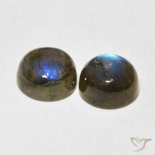 Gemme di Labradorite Multicolore naturale da 7.35 ct, Rotondo, Traslucido