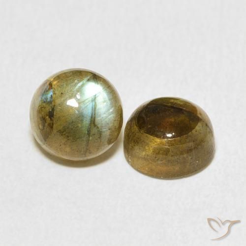 Gemme di Labradorite Multicolore naturale da 3.50 ct, Rotondo, Traslucido