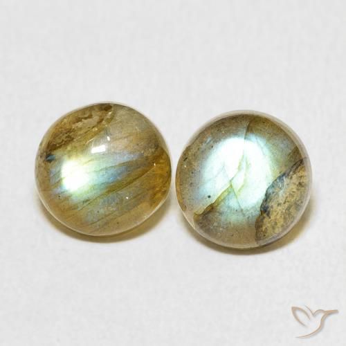 3.91ctw Naturale Multicolore Labradorite, Rotondo, Traslucido