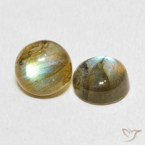 Gemme di Labradorite Multicolore naturale da 3.91 ct, Rotondo, Traslucido
