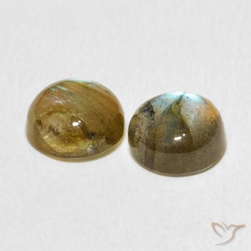 Gemme di Labradorite Multicolore naturale da 3.91 ct, Rotondo, Traslucido