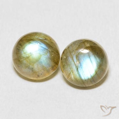 4.67ctw Naturale Multicolore Labradorite, Rotondo, Traslucido