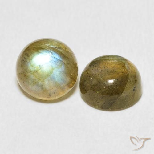 Gemme di Labradorite Multicolore naturale da 4.67 ct, Rotondo, Traslucido
