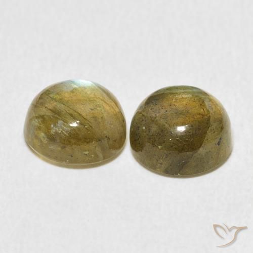 Gemme di Labradorite Multicolore naturale da 4.67 ct, Rotondo, Traslucido