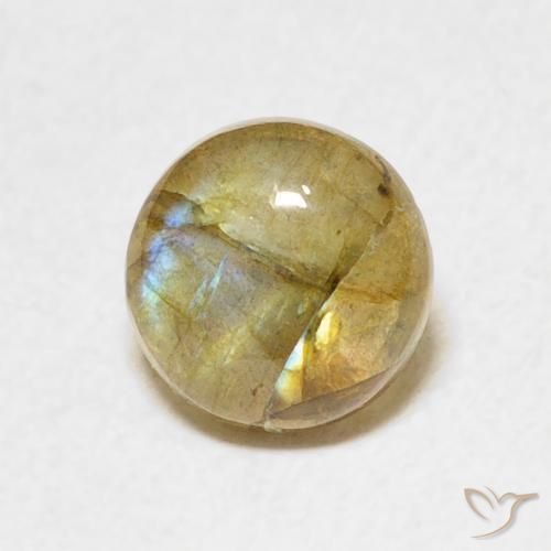 Labradorite Multicolore naturale da 1.33 ct, Rotondo, Traslucido