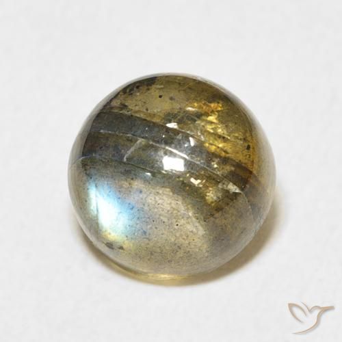 Labradorite Multicolore naturale da 3.82 ct, Rotondo, Traslucido