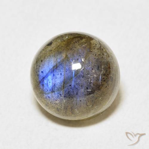 Labradorite Multicolore naturale da 4.03 ct, Rotondo, Traslucido