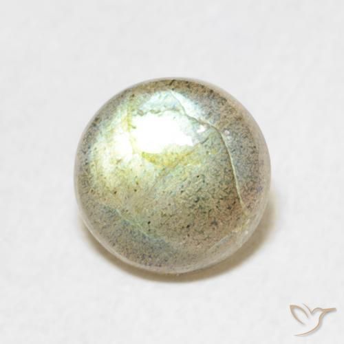 Labradorite Multicolore naturale da 1.26 ct, Rotondo, Traslucido