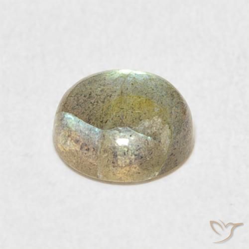 Labradorite Multicolore naturale da 1.26 ct, Rotondo, Traslucido