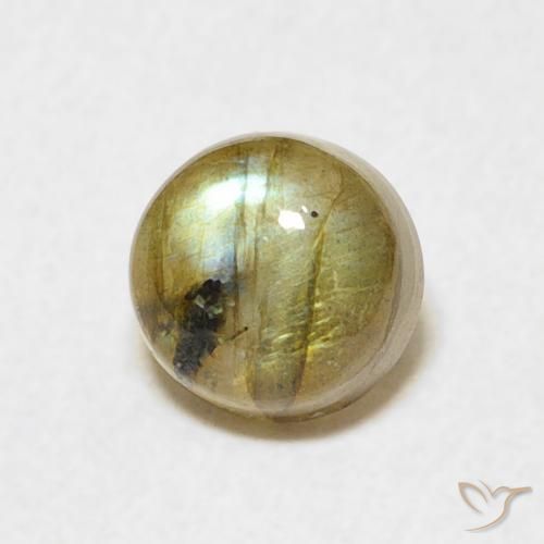 Labradorite Multicolore naturale da 1.14 ct, Rotondo, Traslucido