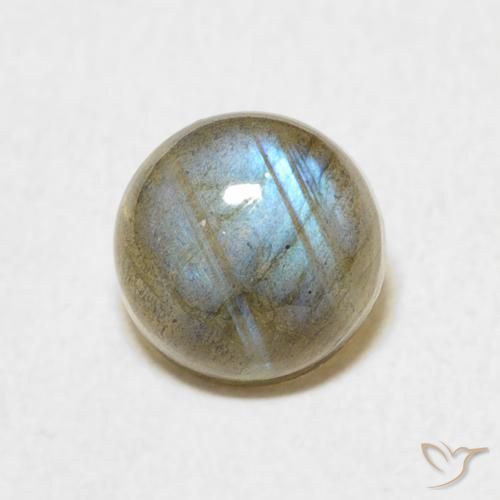 1.77ct Naturale Multicolore Labradorite, Rotondo, Traslucido
