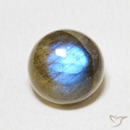 3.53ct Naturale Multicolore Labradorite, Rotondo, Traslucido