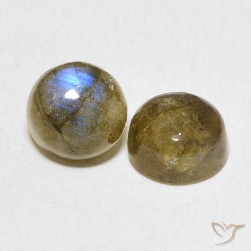 Gemme di Labradorite Multicolore naturale da 3.84 ct, Rotondo, Traslucido