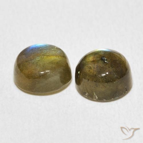 Gemme di Labradorite Multicolore naturale da 3.39 ct, Rotondo, Traslucido