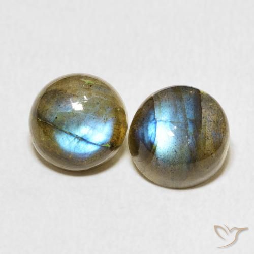 4.77ctw Naturale Multicolore Labradorite, Rotondo, Traslucido