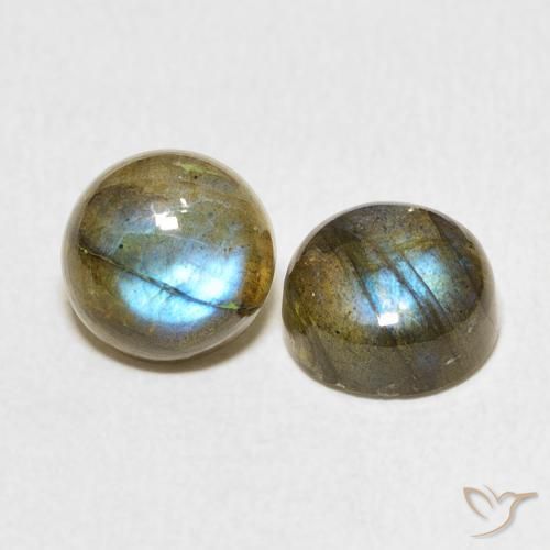 Gemme di Labradorite Multicolore naturale da 4.77 ct, Rotondo, Traslucido