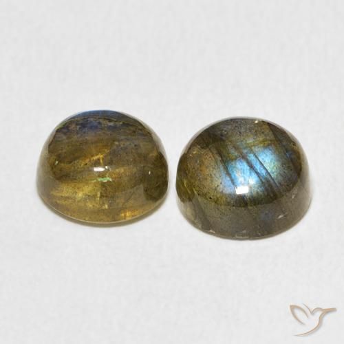 Gemme di Labradorite Multicolore naturale da 4.77 ct, Rotondo, Traslucido