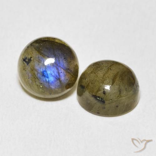 Gemme di Labradorite Multicolore naturale da 7.00 ct, Rotondo, Traslucido